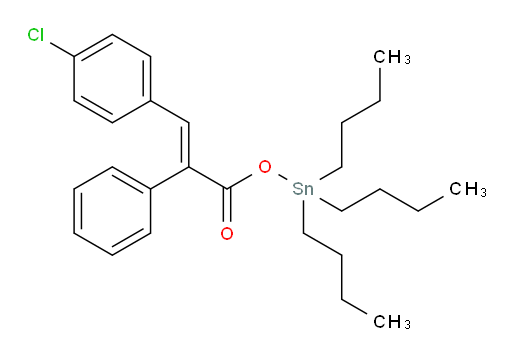 (E)-三丁基锡基 3-(4-氯苯基)-2-苯基丙烯酸酯
