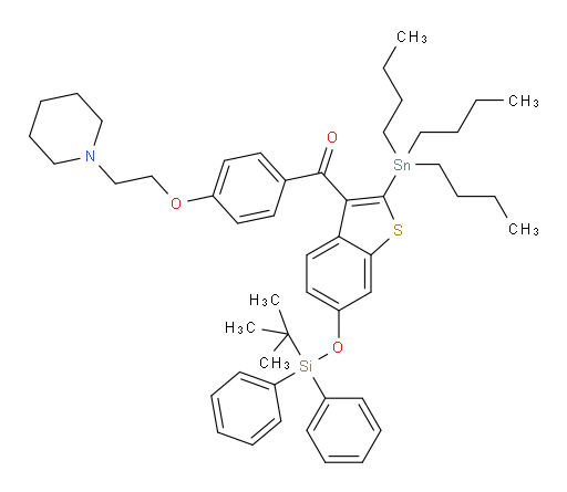 (6-((叔丁基二苯基sil氧基))-2-(三丁基锡基)苯并[b]噻吩-3-基)(4-(2-(哌啶-1-基)乙氧基)苯基)甲酮
