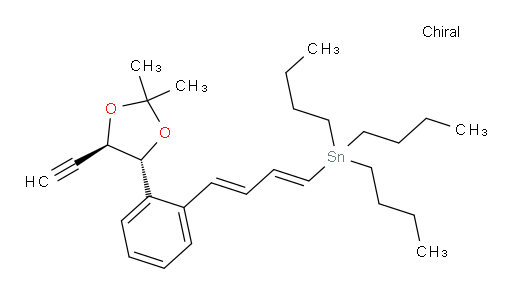 三丁基((1E,3E)-4-(2-((4R,5R)-5-乙炔基-2,2-二甲基-1,3-二氧杂环戊烷-4-基)苯基)丁-1,3-二烯-1-基)锡烷