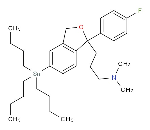 3-(1-(4-氟苯基)-5-(三丁基锡基)-1,3-二氢异苯并呋喃-1-基)-N,N-二甲基丙-1-胺