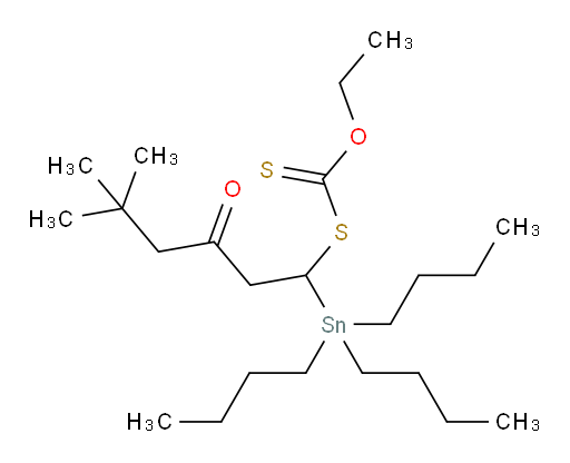 S-(5,5-二甲基-3-氧代-1-(三丁基锡基)己基) O-乙基 二硫代甲酸酯
