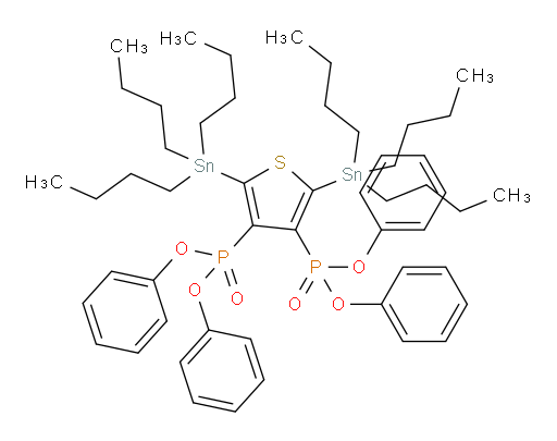 四苯基 (2,5-双(三丁基锡基)噻吩-3,4-二基)双(磷酸酯)
