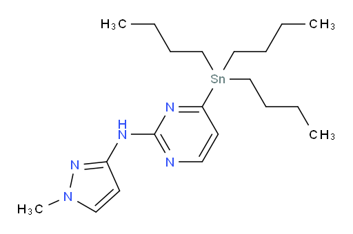 N-(1-methyl-1H-pyrazol-3-yl)-4-(tributylstannyl)pyrimidin-2-amine