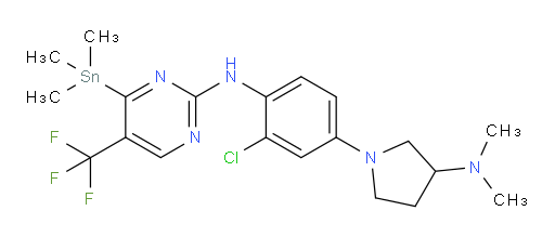 N-(2-chloro-4-(3-(dimethylamino)pyrrolidin-1-yl)phenyl)-5-(trifluoromethyl)-4-(trimethylstannyl)pyrimidin-2-amine