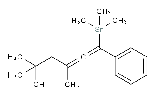 trimethyl(3,5,5-trimethyl-1-phenylhexa-1,2-dien-1-yl)stannane