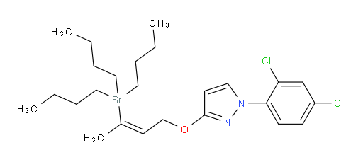 (Z)-1-(2,4-dichlorophenyl)-3-((3-(tributylstannyl)but-2-en-1-yl)oxy)-1H-pyrazole