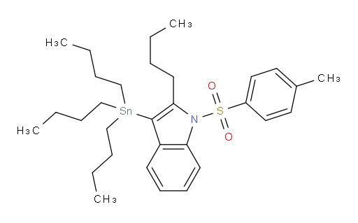 2-丁基-1-对甲苯磺酰基-3-(三丁基锡基)-1H-吲哚