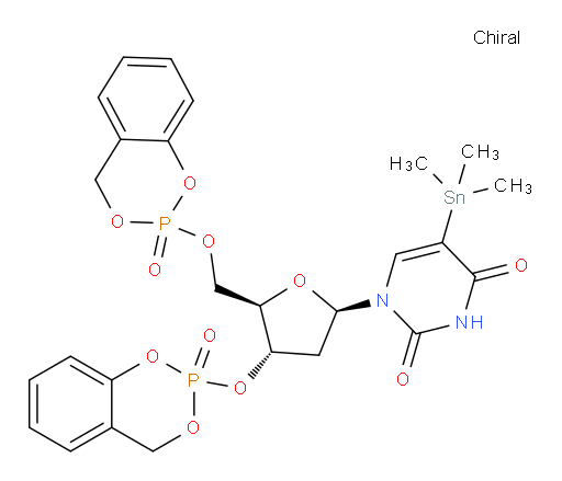 1-((2R,4S,5R)-4-((2-氧化物-4H-苯并[d][1,3,2]二氧杂phosphinin-2-氧基))-5-(((2-氧化物-4H-苯并[d][1,3,2]二氧杂phosphinin-2-氧基))甲基)四氢呋喃-2-基)-5-(三甲基锡基)嘧啶-2,4(1H,3H)-二酮