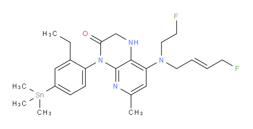 (E)-4-(2-乙基-4-(三甲基锡基)苯基)-8-((4-氟丁-2-烯-1-基)(2-氟乙基)氨基)-6-甲基-1,2-二氢吡啶并[2,3-b]吡嗪-3(4H)-酮