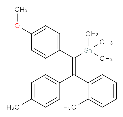 (Z)-(1-(4-甲氧基苯基)-2-(邻甲苯基)-2-(对甲苯基)乙烯基)三甲基锡烷