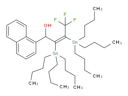 (Z)-4,4,4-三氟-1-(萘-1-基)-2,3-双(三丁基锡基)丁-2-烯-1-醇