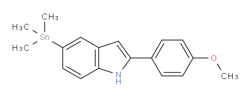 2-(4-甲氧基苯基)-5-(三甲基锡基)-1H-吲哚