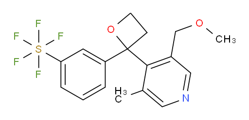3-(2-(3-(methoxymethyl)-5-methylpyridin-4-yl)oxetan-2-yl)(pentafluoromercapto)benzene
