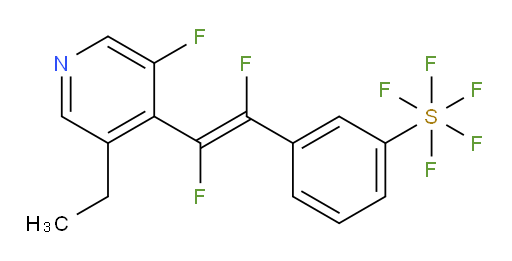 (E)-3-(2-(3-ethyl-5-fluoropyridin-4-yl)-1,2-difluorovinyl)(pentafluoromercapto)benzene