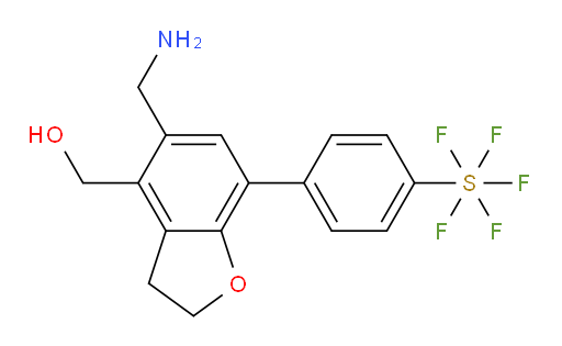 (5-(aminomethyl)-7-(4-(pentafluoromercapto)phenyl)-2,3-dihydrobenzofuran-4-yl)methanol
