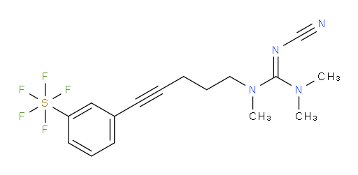 (E)-2-cyano-1-(5-(3-(pentafluoromercapto)phenyl)pent-4-yn-1-yl)-1,3,3-trimethylguanidine