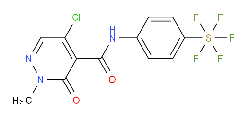 5-chloro-N-(4-(pentafluoromercapto)phenyl)-2-methyl-3-oxo-2,3-dihydropyridazine-4-carboxamide