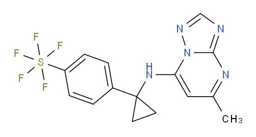 [4-[1-[(5-methyl[1,2,4]triazolo[1,5-a]pyrimidin-7-yl)amino]cyclopropyl]phenyl]sulfur pentafluoride