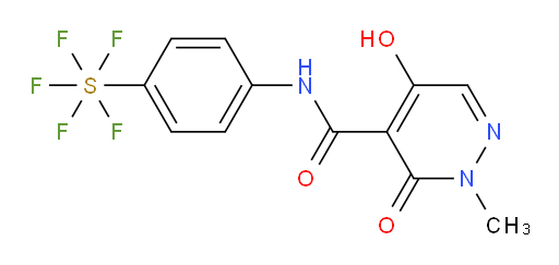 [4-[[(2,3-Dihydro-5-hydroxy-2-methyl-3-oxo-4-pyridazinyl)carbonyl]amino]phenyl]sulfur pentafluoride