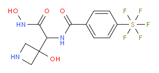 [4-[[[2-(hydroxyamino)-1-(3-hydroxy-3-azetidinyl)-2-oxoethyl]amino]carbonyl]phenyl]sulfur pentafluoride