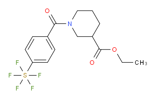 ethyl 1-(4-(pentafluoromercapto)benzoyl)piperidine-3-carboxylate