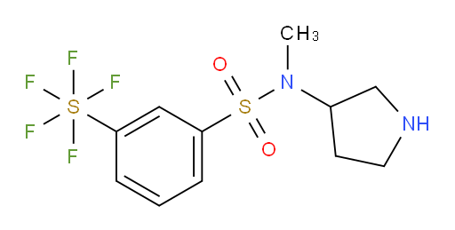 [3-[(methyl-3-pyrrolidinylamino)sulfonyl]phenyl]sulfur pentafluoride