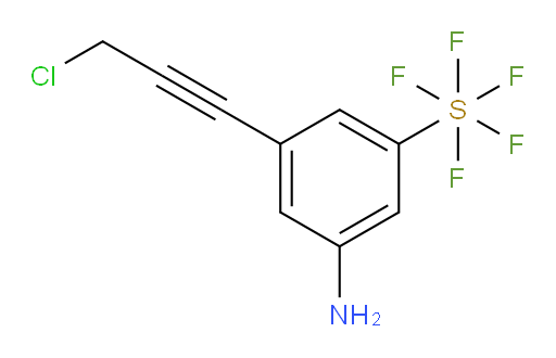 3-amino-5-(3-chloroprop-1-yn-1-yl)(pentafluoromercapto)benzene