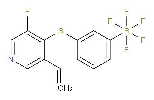 3-((3-fluoro-5-vinylpyridin-4-yl)thio)(pentafluoromercapto)benzene