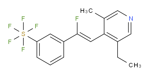 (Z)-3-(2-(3-ethyl-5-methylpyridin-4-yl)-1-fluorovinyl)(pentafluoromercapto)benzene