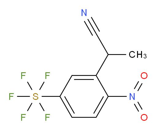 [3-(1-Cyanoethyl)-4-nitrophenyl]sulfur pentafluoride