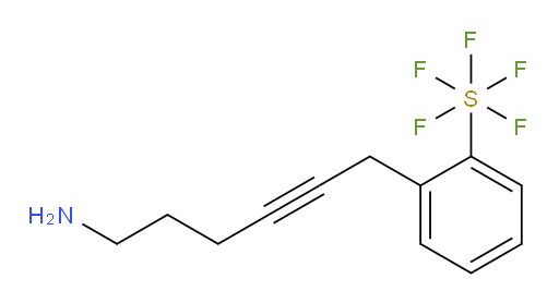 2-(6-aminohex-2-yn-1-yl)(pentafluoromercapto)benzene