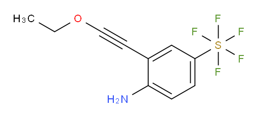4-amino-3-(ethoxyethynyl)(pentafluoromercapto)benzene
