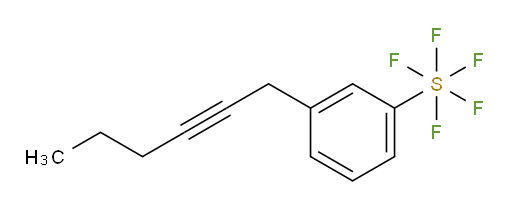 3-(hex-2-yn-1-yl)(pentafluoromercapto)benzene
