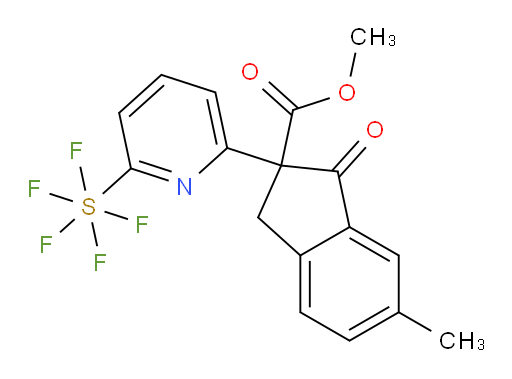methyl 2-(6-(pentafluoromercapto)pyridin-2-yl)-6-methyl-1-oxo-2,3-dihydro-1H-indene-2-carboxylate