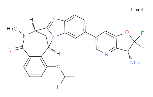 (7R,14R)-11-[(3R)-3-amino-2,2-difluoro-2,3-dihydrofuro[3,2-b]pyridin-6-yl]-1-(difluoromethoxy)-6,7-dihydro-6-methyl-7,14-Methanobenzimidazo[1,2-b][2,5]benzodiazocin-5(14H)--one