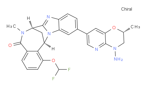 (7R,14R)-11-[(2R)-4-amino-3,4-dihydro-2-methyl-2H-pyrido[3,2-b][1,4]oxazin-7-yl]-1-(difluoromethoxy)-6,7-dihydro-6-methyl-7,14-Methanobenzimidazo[1,2-b][2,5]benzodiazocin-5(14H)--one