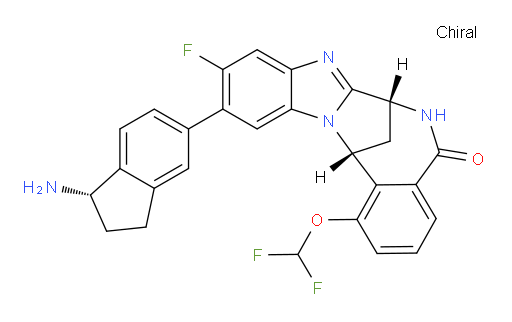 (7R,14R)-11-[(1S)-1-amino-2,3-dihydro-1H-inden-5-yl]-1-(difluoromethoxy)-10-fluoro-6,7-dihydro-7,14-Methanobenzimidazo[1,2-b][2,5]benzodiazocin-5(14H)--one