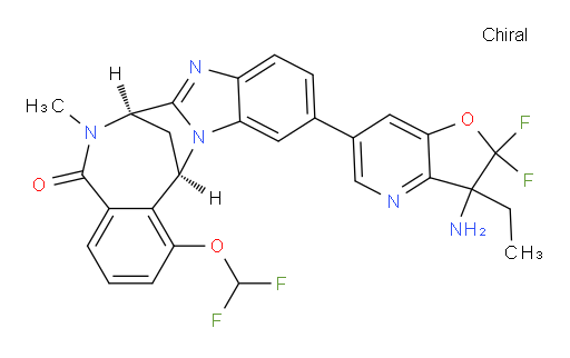(7R,14R)-11-(3-amino-3-ethyl-2,2-difluoro-2,3-dihydrofuro[3,2-b]pyridin-6-yl)-1-(difluoromethoxy)-6,7-dihydro-6-methyl-7,14-Methanobenzimidazo[1,2-b][2,5]benzodiazocin-5(14H)--one