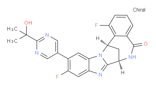 (7R,14R)-1,10-Difluoro-6,7-dihydro-11-[2-(1-hydroxy-1-methylethyl)-pyrimidin-5-yl]-7,14-methanobenzimidazo[1,2-b][2,5]benzodiazocin-5(14H)--one