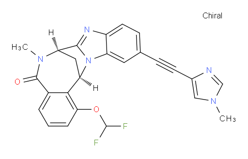(7R,14R)-1-(difluoromethoxy)-6,7-dihydro-6-methyl-11-[2-(1-methyl-1H-imidazol-4-yl)ethynyl]-7,14-Methanobenzimidazo[1,2-b][2,5]benzodiazocin-5(14H)--one