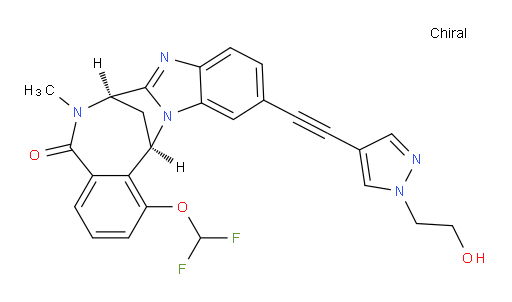 (7R,14R)-1-(difluoromethoxy)-6,7-dihydro-11-[2-[1-(2-hydroxyethyl)-1H-pyrazol-4-yl]-ethynyl]-6-methyl-7,14-Methanobenzimidazo[1,2-b][2,5]benzodiazocin-5(14H)--one