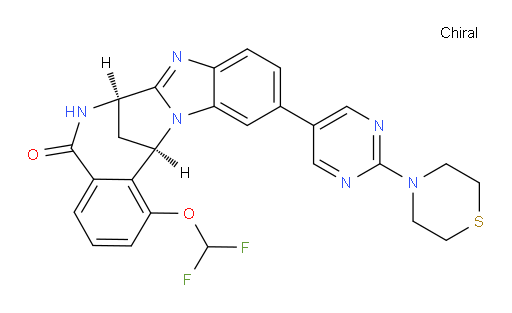 (7R,14R)-1-(difluoromethoxy)-6,7-dihydro-11-[2-(4-thiomorpholinyl)-pyrimidin-5-yl]-7,14-Methanobenzimidazo[1,2-b][2,5]benzodiazocin-5(14H)--one