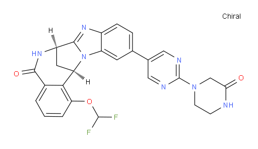 (7R,14R)-1-(Difluoromethoxy)-6,7-dihydro-11-[2-(3-oxo-piperazin-1-yl)-pyrimidin-5-yl]-7,14-methanobenzimidazo[1,2-b][2,5]benzodiazocin-5(14H)--one