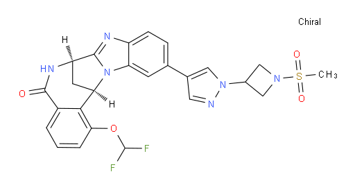 (7R,14R)-1-(difluoromethoxy)-6,7-dihydro-11-[1-[1-(methylsulfonyl)-3-azetidinyl]pyrazol-4-yl]-7,14-Methanobenzimidazo[1,2-b][2,5]benzodiazocin-5(14H)--one