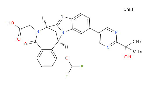 (7R,14R)-1-(difluoromethoxy)-5,14-dihydro-11-[2-(1-hydroxy-1-methylethyl)-pyrimidin-5-yl]-5-oxo-7,14-Methanobenzimidazo[1,2-b][2,5]benzodiazocine-6(7H)--acetic acid
