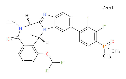 (7R,14R)-1-(difluoromethoxy)-11-[4-(dimethylphosphinyl)-2,3-difluorophenyl]-6,7-dihydro-6-methyl-7,14-Methanobenzimidazo[1,2-b][2,5]benzodiazocin-5(14H)--one