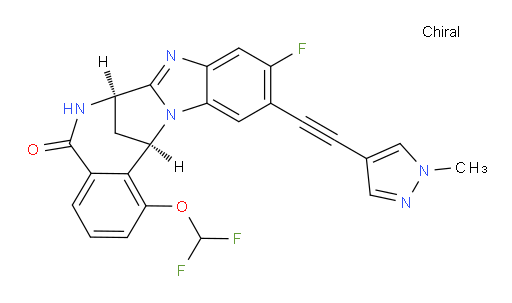 (7R,14R)-1-(difluoromethoxy)-10-fluoro-6,7-dihydro-11-[2-(1-methyl-1H-pyrazol-4-yl)ethynyl]-7,14-Methanobenzimidazo[1,2-b][2,5]benzodiazocin-5(14H)--one