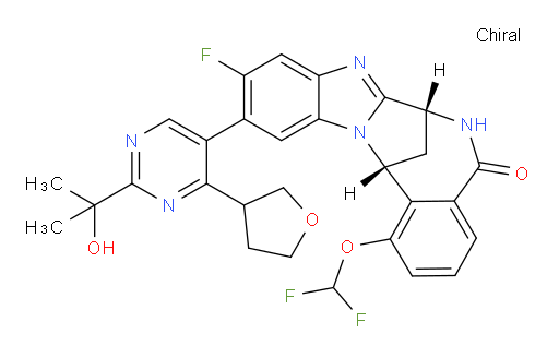 (7R,14R)-1-(difluoromethoxy)-10-fluoro-6,7-dihydro-11-[2-(1-hydroxy-1-methylethyl)-4-(tetrahydro-furan-3-yl)-pyrimidin-5-yl]-7,14-Methanobenzimidazo[1,2-b][2,5]benzodiazocin-5(14H)--one