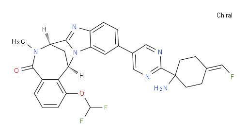 (7R,14R)-11-(2-(1-amino-4-(fluoromethylene)cyclohexyl)pyrimidin-5-yl)-1-(difluoromethoxy)-6-methyl-6,7-dihydro-7,14-methanobenzo[f]benzo[4,5]imidazo[1,2-a][1,4]diazocin-5(14H)-one