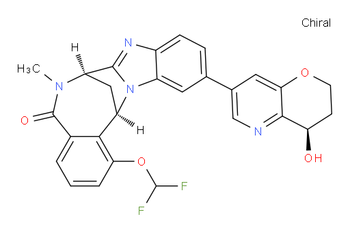 (7R,14R)-1-(difluoromethoxy)-11-((R)-4-hydroxy-3,4-dihydro-2H-pyrano[3,2-b]pyridin-7-yl)-6-methyl-6,7-dihydro-7,14-methanobenzo[f]benzo[4,5]imidazo[1,2-a][1,4]diazocin-5(14H)-one